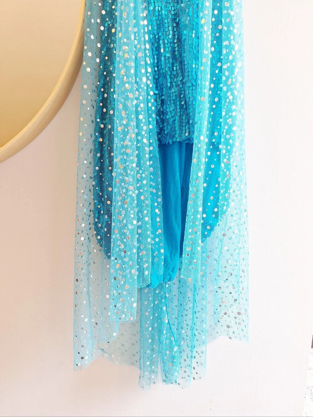 Frozen Inspired Costume Blue Sparkly Princess Dress - Size 6